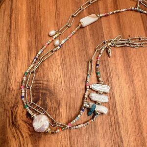stella & dot | Mixed Media Layering Necklace | 36”